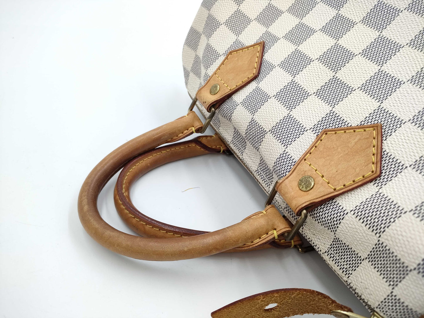LOUIS VUITTON MB4048 Damier Azur Speedy 25 Boston Bag