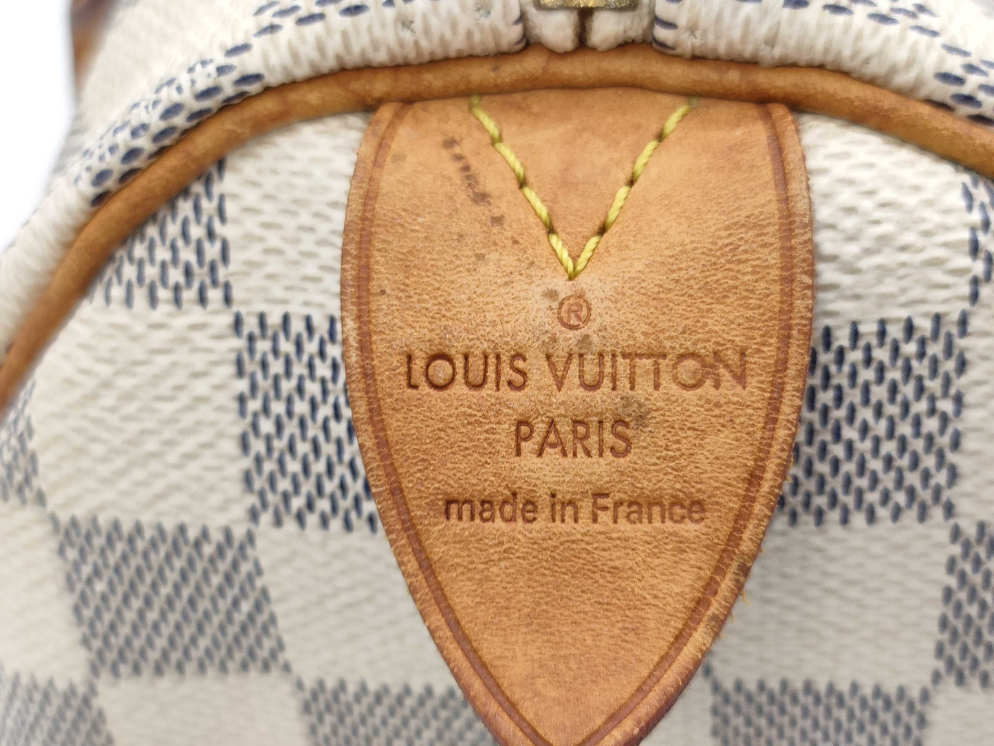 LOUIS VUITTON MB4048 Damier Azur Speedy 25 Boston Bag