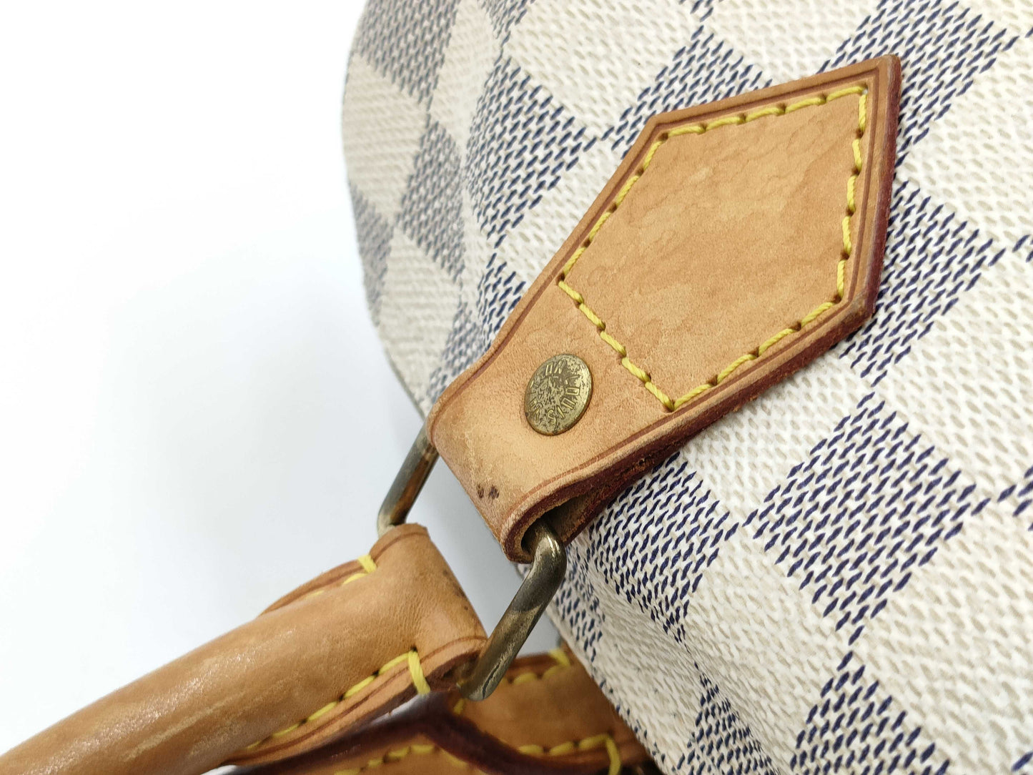 LOUIS VUITTON MB4048 Damier Azur Speedy 25 Boston Bag