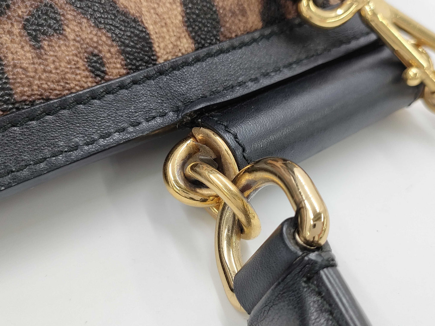 DOLCE & GABBANA Sicily Leopard Print 2-Way Handbag