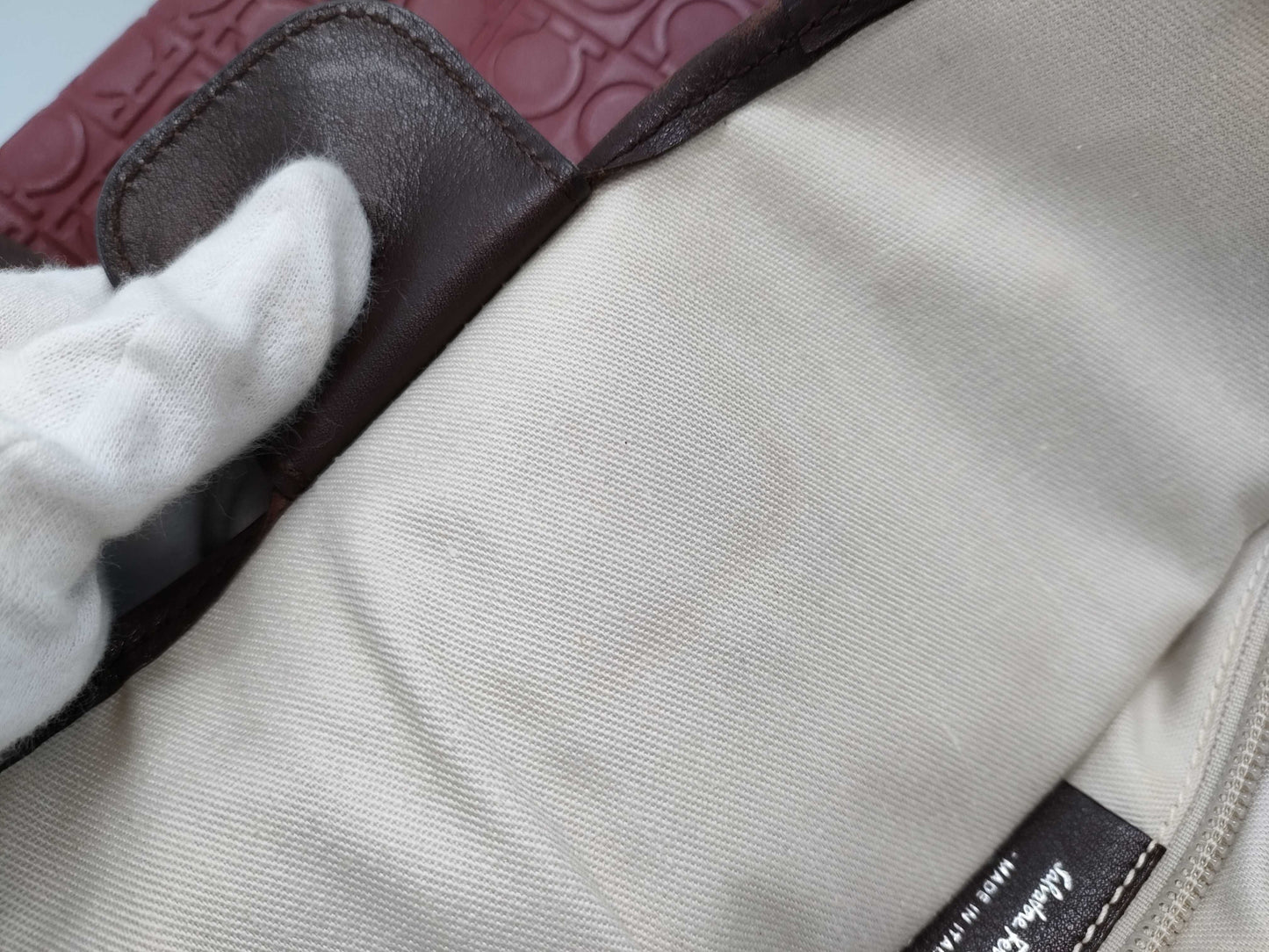 Salvatore Ferragamo Gancini Embossed Tote Bag