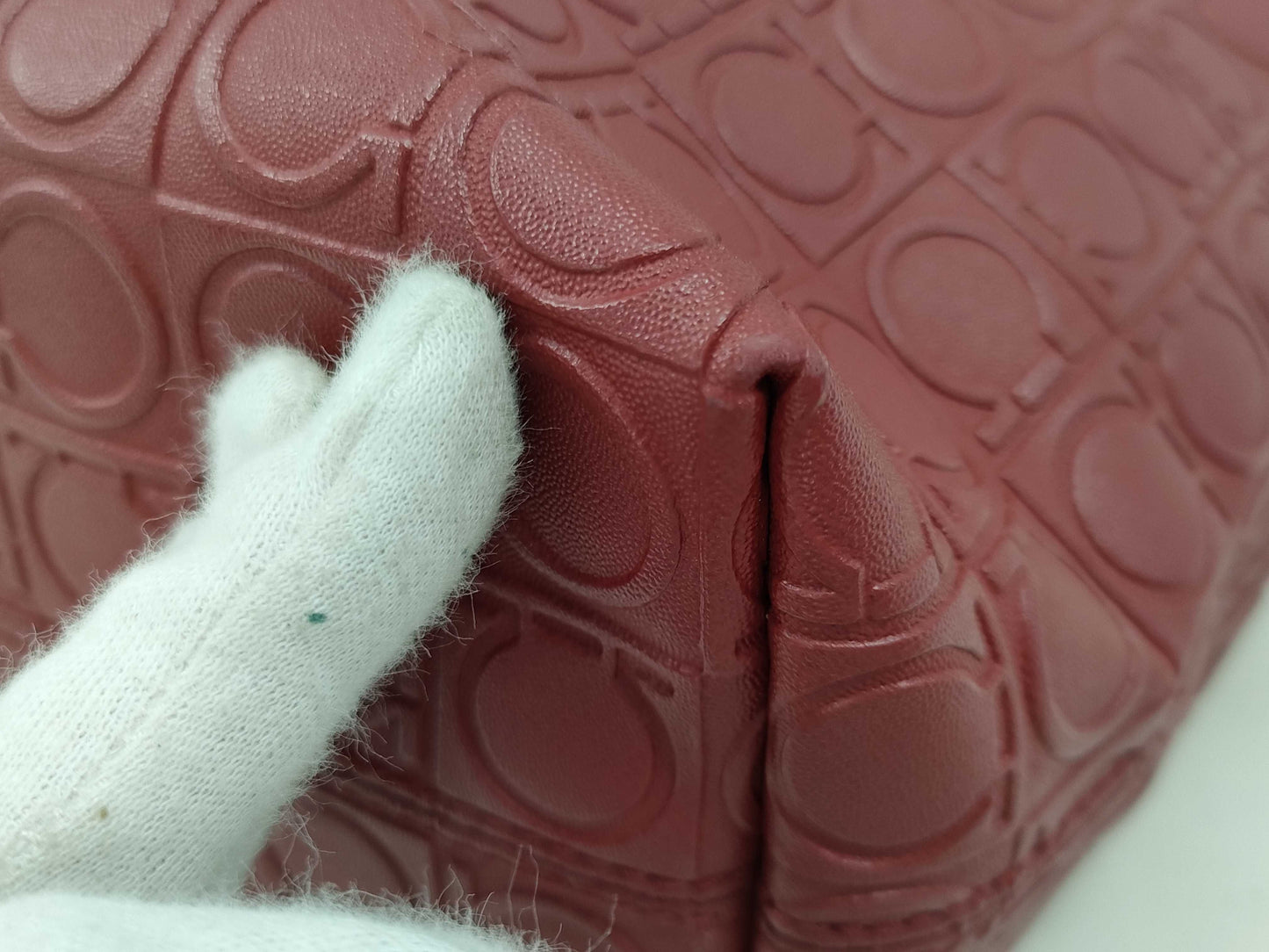 Salvatore Ferragamo Gancini Embossed Tote Bag