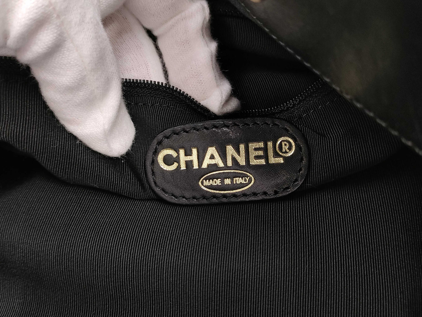 CHANEL 5284653 Lambskin Coco Plastic Chain Tote, No. 5 Handbag
