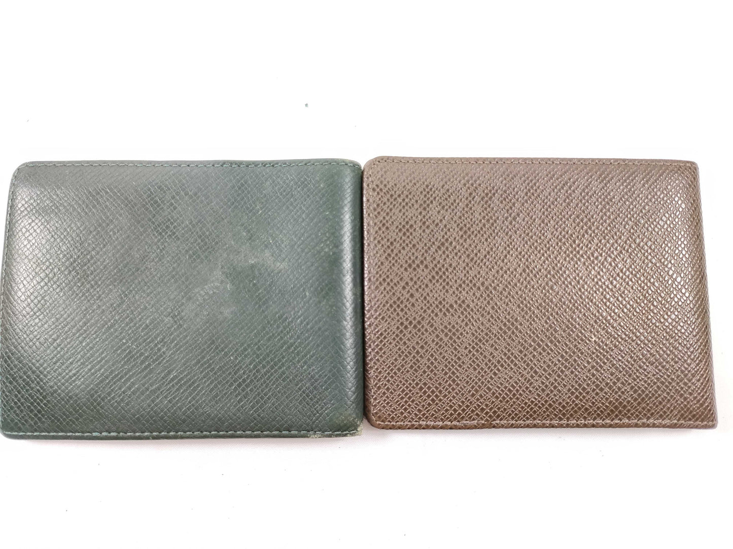 LOUIS VUITTON Taiga Bifold Wallet Brown/Green 2-Piece Billfold
