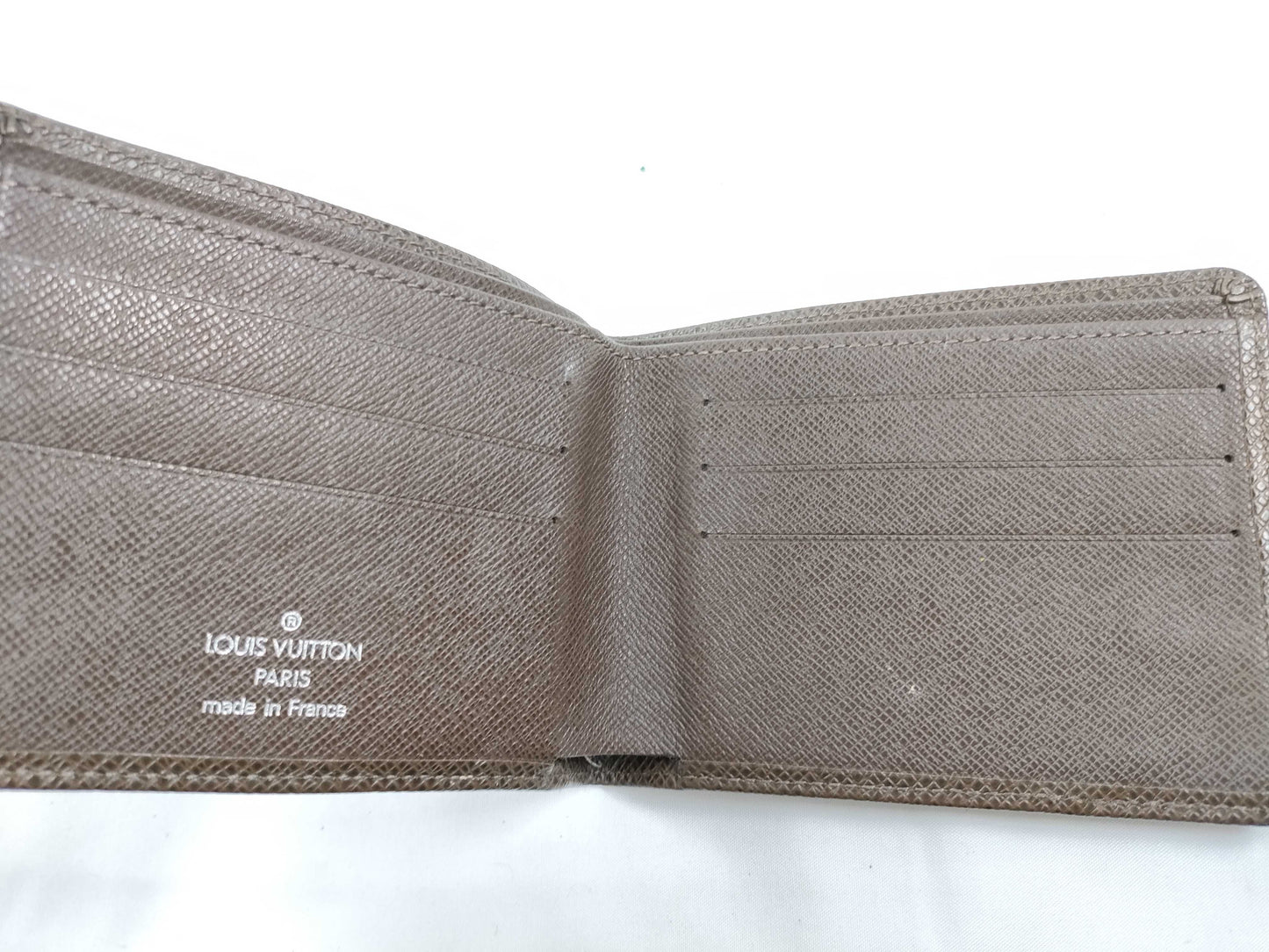 LOUIS VUITTON Taiga Bifold Wallet Brown/Green 2-Piece Billfold
