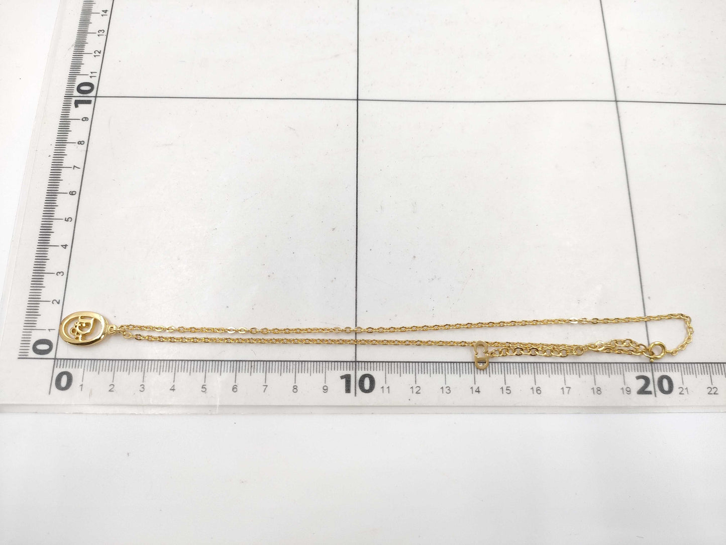 Dior logo necklace necklace