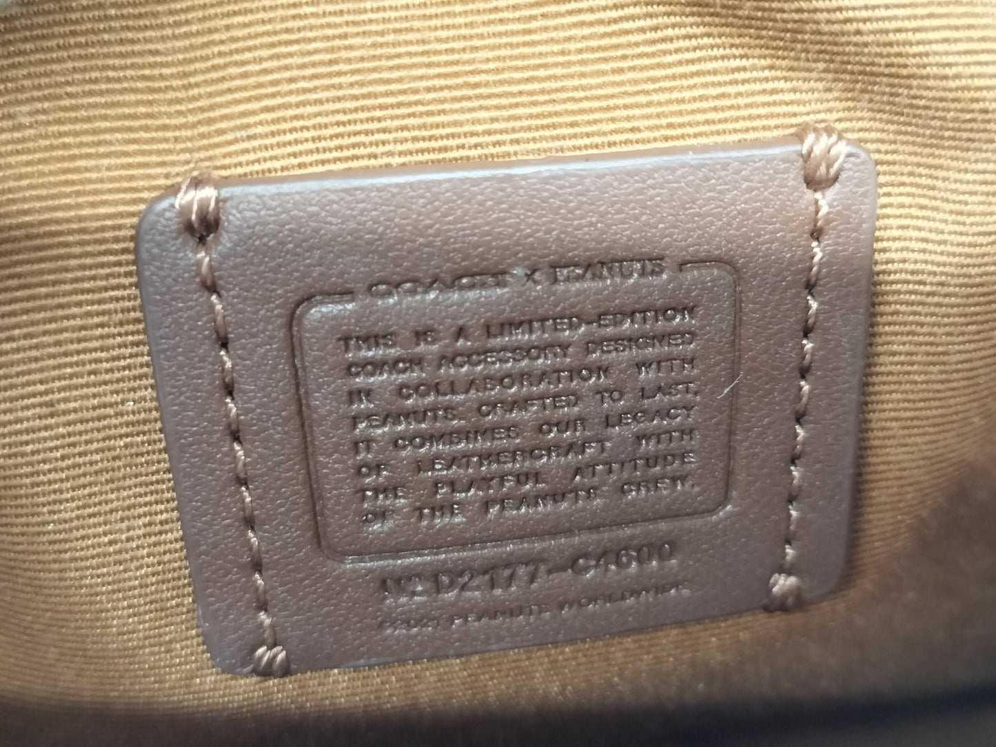 COACH Peanuts collaboration shoulder bag pouch