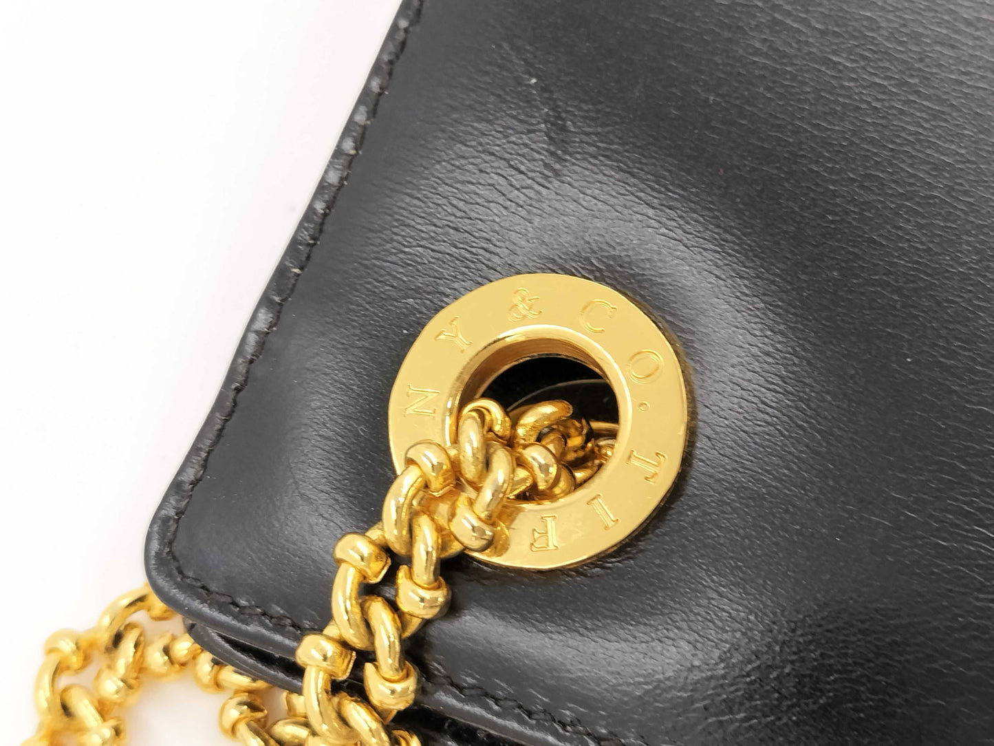Tiffany & Co. Leather Chain Tote Shoulder Bag