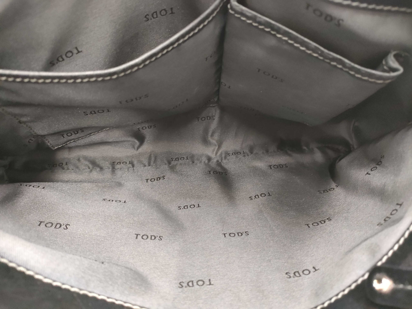 TOD'S Leather / 2-Way Bag / with ST / Black / Condition Considered Tote Bag