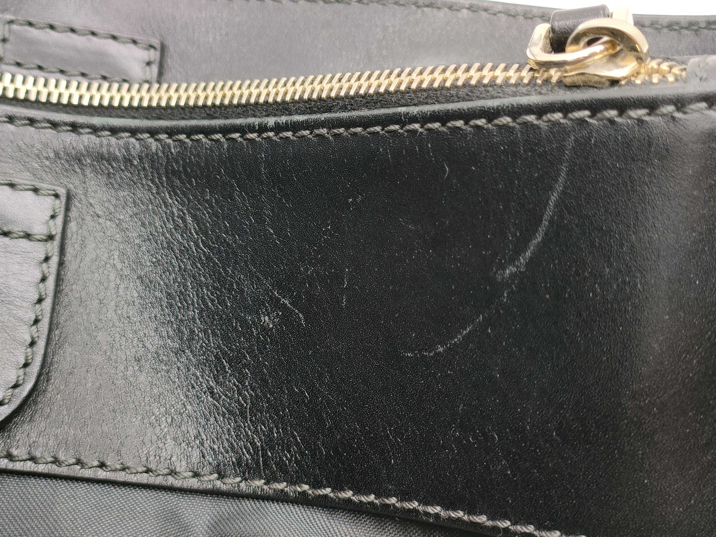TOD'S Leather / 2-Way Bag / with ST / Black / Condition Considered Tote Bag