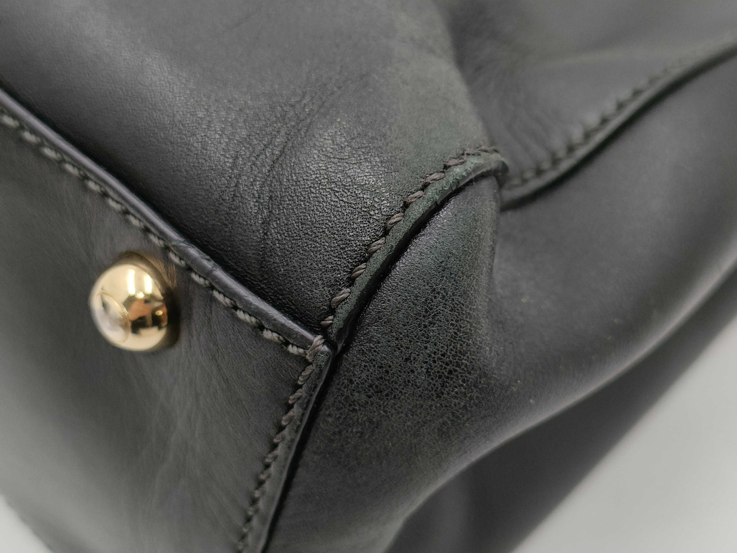 TOD'S Leather / 2-Way Bag / with ST / Black / Condition Considered Tote Bag