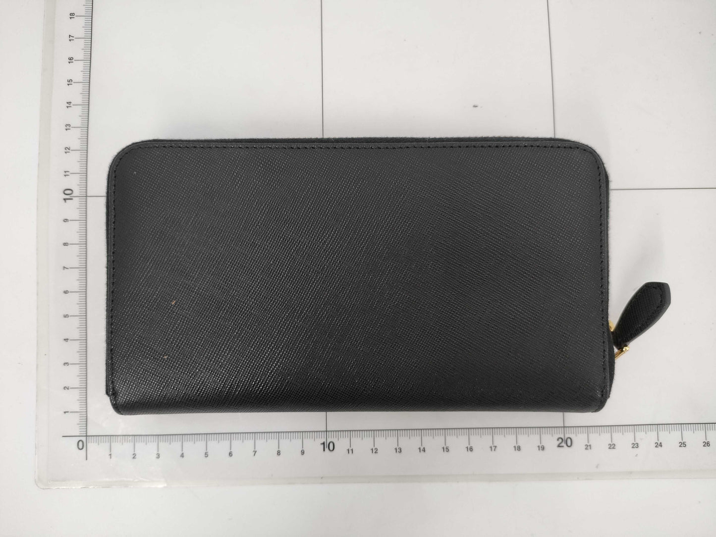 PRADA Saffiano Logo Long Wallet Black Wallet
