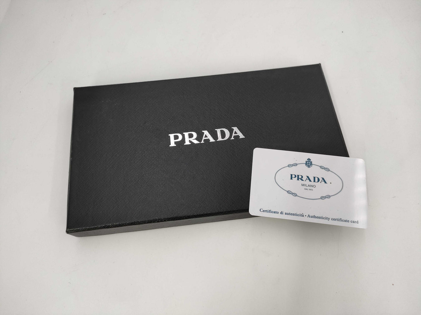 PRADA Saffiano Logo Long Wallet Black Wallet