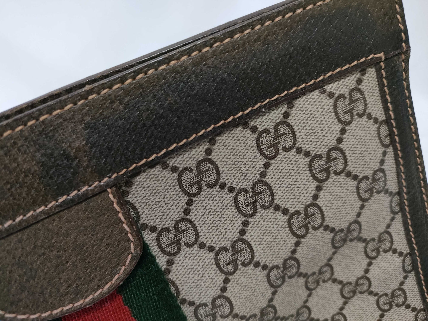 GUCCI GG Supreme Sherry Second Bag Clutch Bag