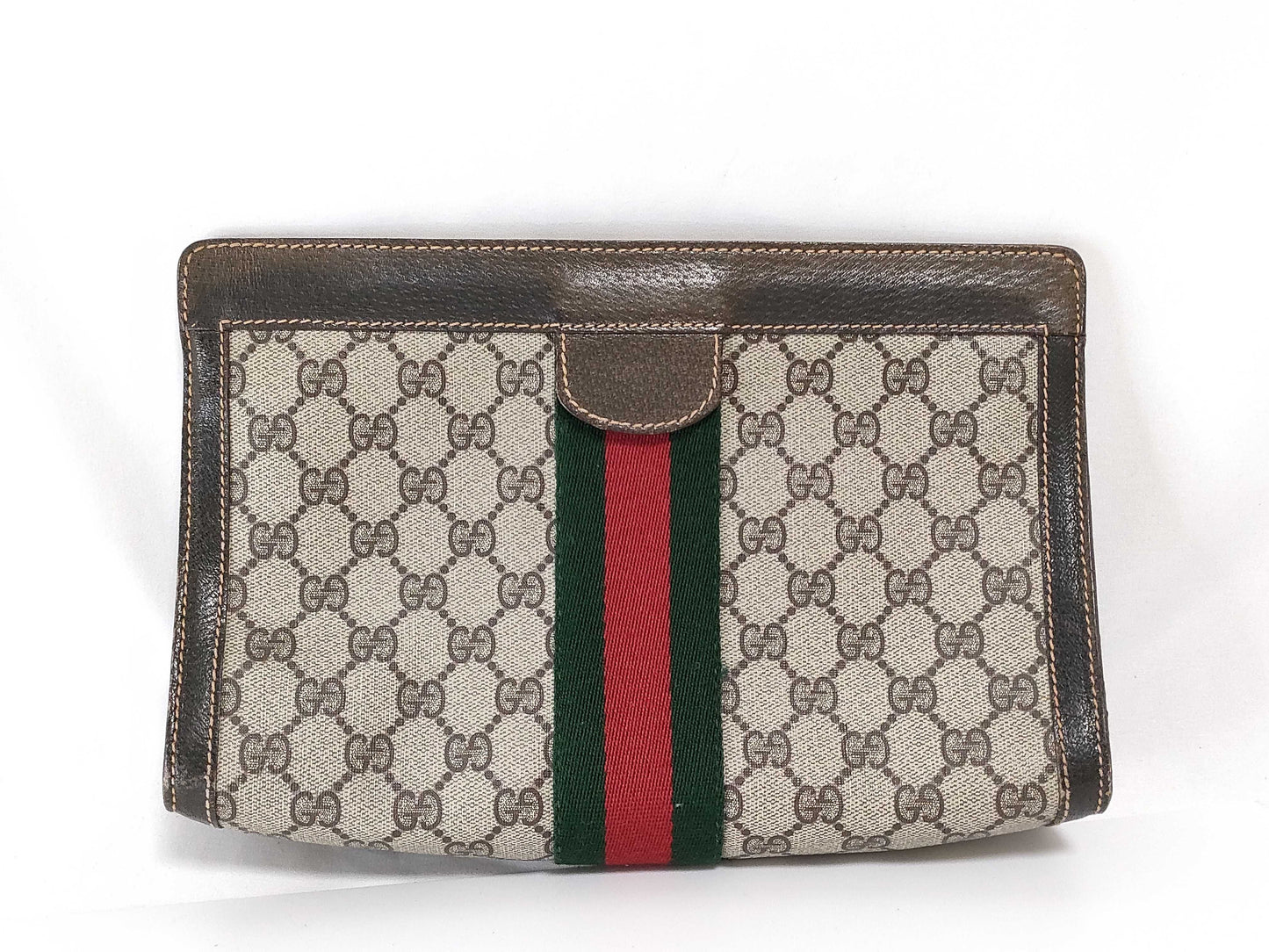 GUCCI GG Supreme Sherry Second Bag Clutch Bag