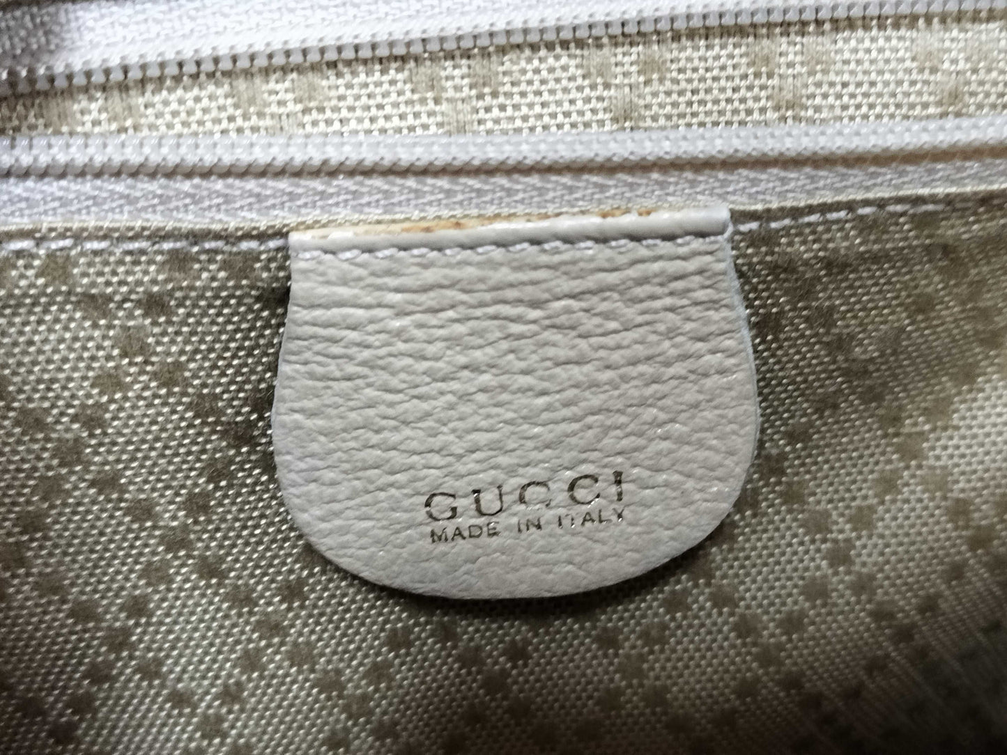 GUCCI Bamboo 000 122 0316 Beige Handbag