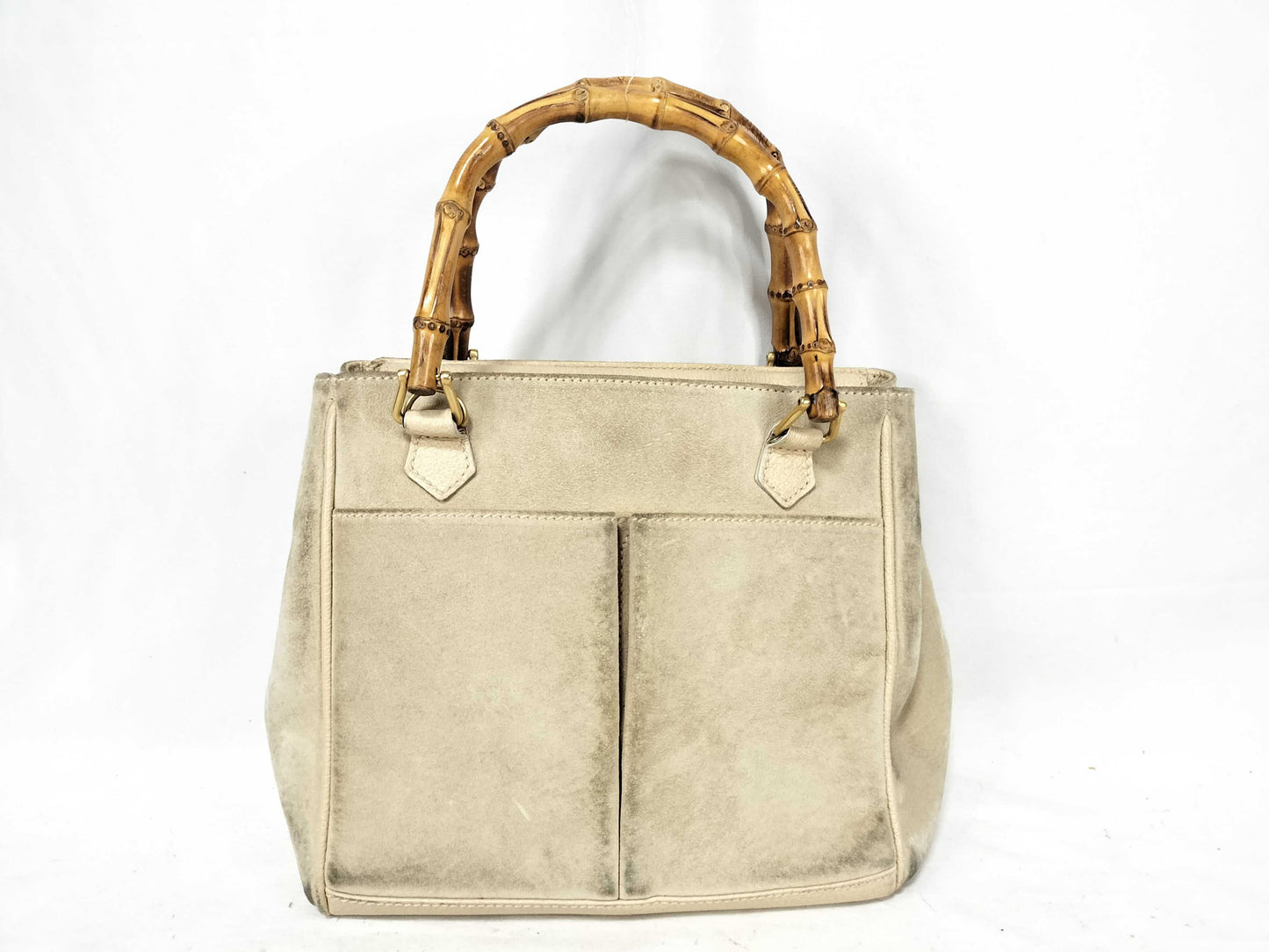 GUCCI Bamboo 000 122 0316 Beige Handbag