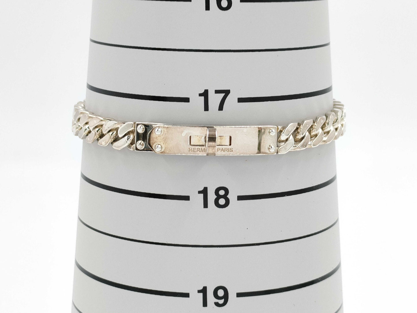 HERMES Kelly Gourmet Bracelet Silver Ag925 XL 20.5g Bracelet/Bangle