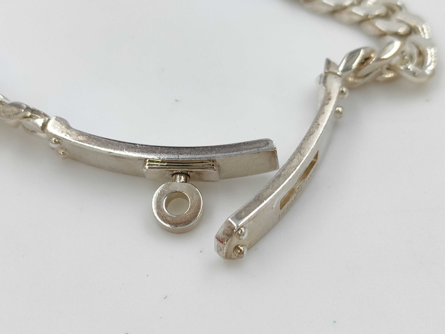 HERMES Kelly Gourmet Bracelet Silver Ag925 XL 20.5g Bracelet/Bangle