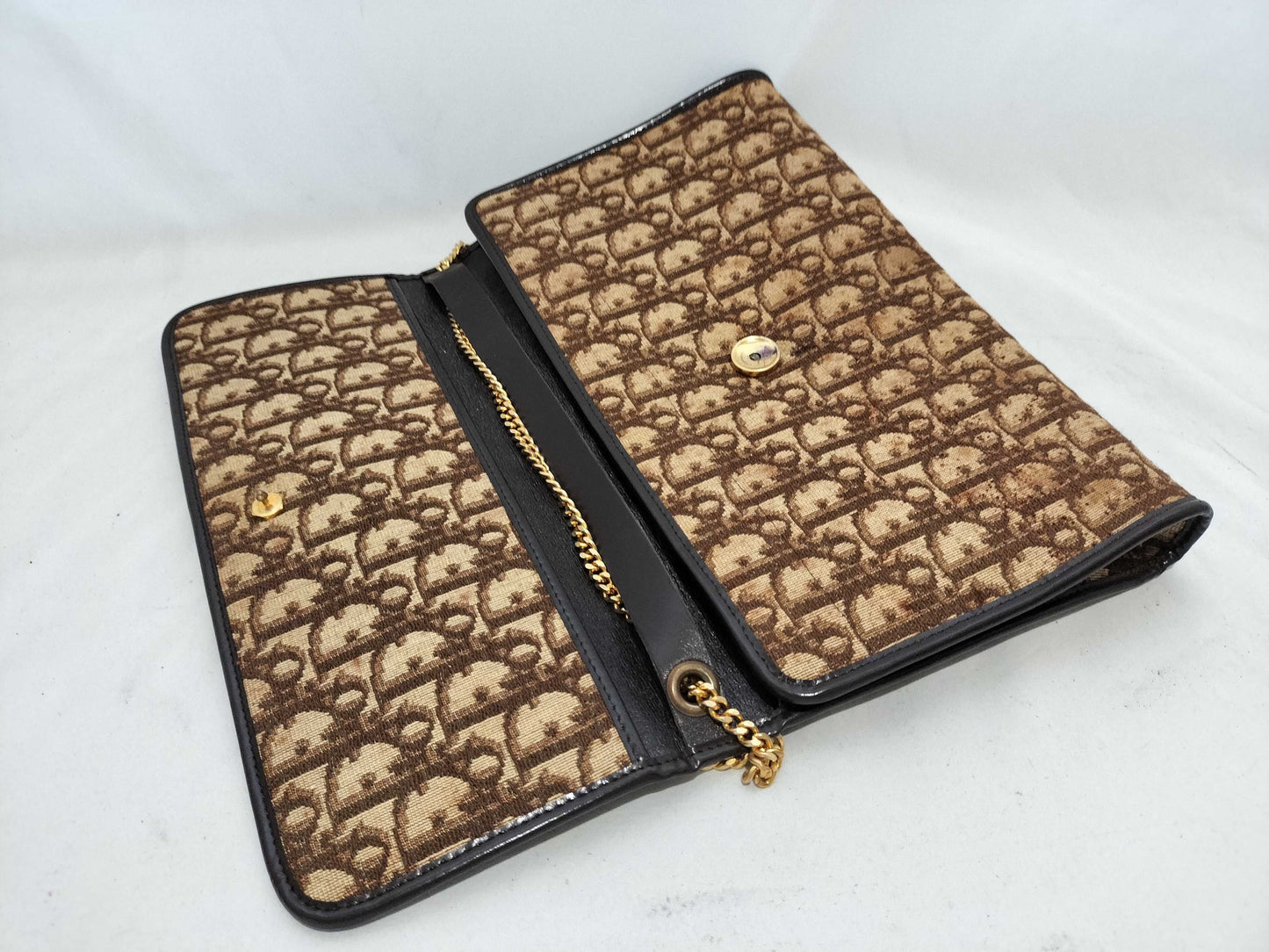 (10460_0348) Dior Trotter Old Shoulder Bag Gold Chain Shoulder Bag