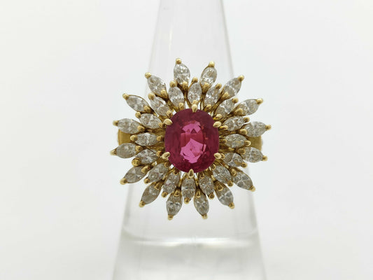 R2.56ct D1.70/0.20ct K18 11.7g Ring