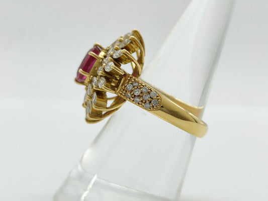 R2.56ct D1.70/0.20ct K18 11.7g Ring