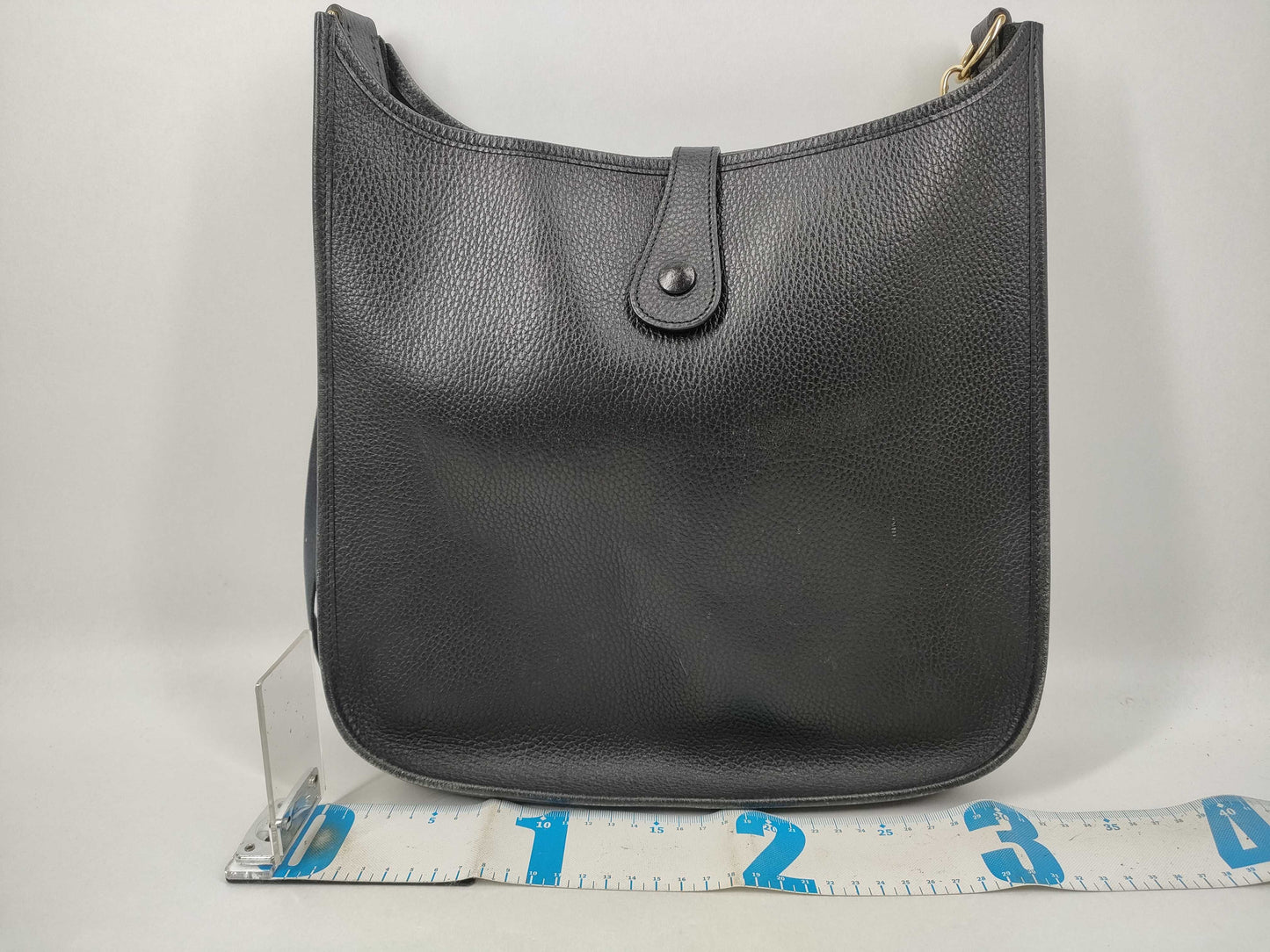 HERMES Evelyn □B engraved Togo shoulder bag