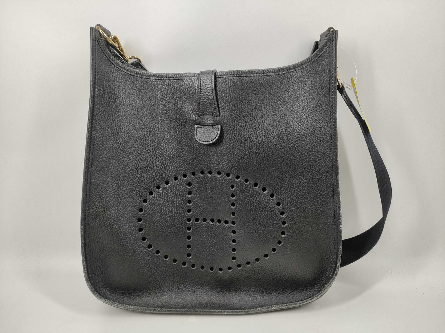 HERMES Evelyn □B engraved Togo shoulder bag