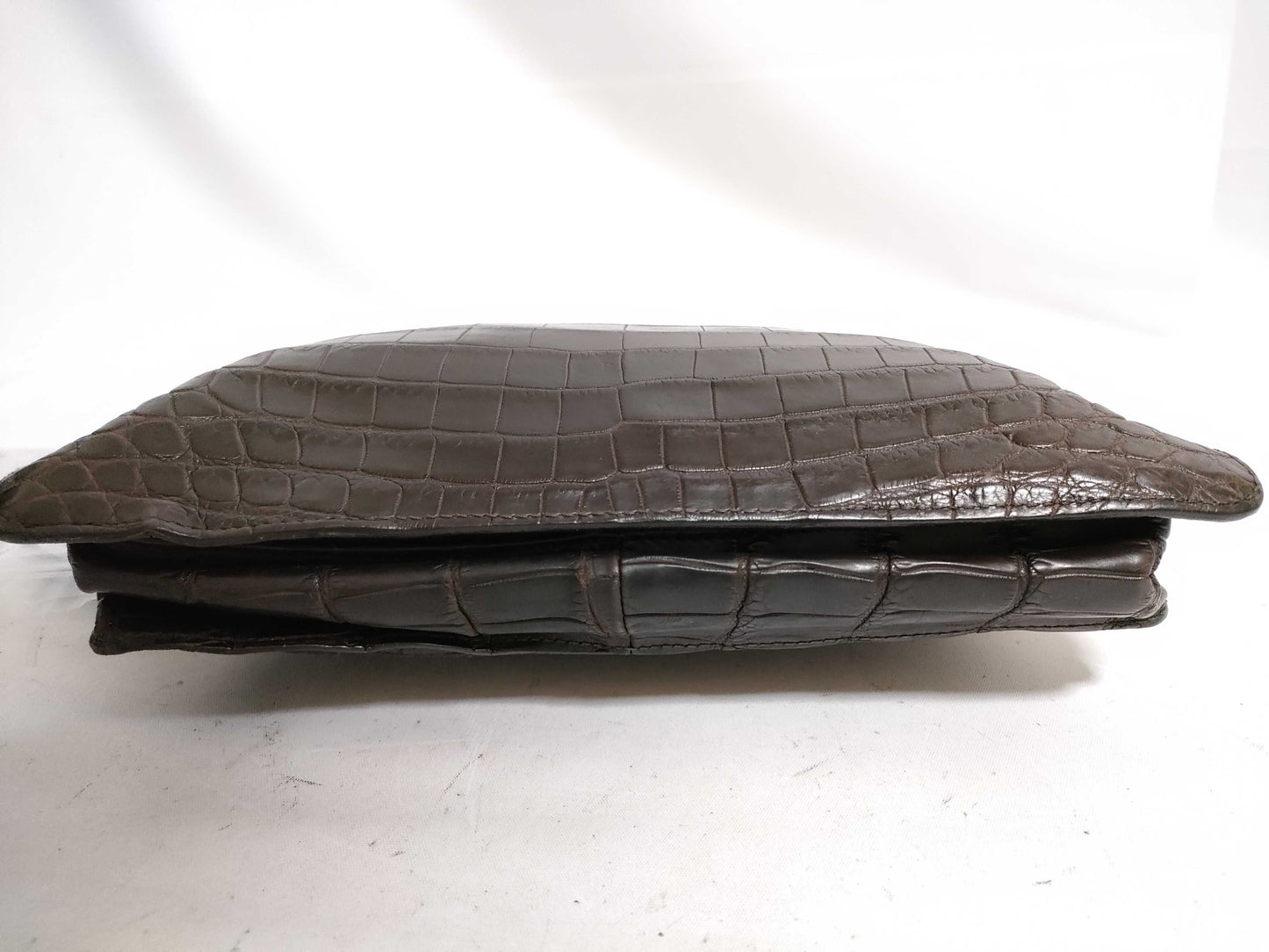 BOTTEGA VENETA Intrecciato Matte Croco Clutch Bag