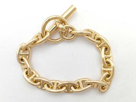 HERMES Chene Dunkle PM 16 Frames YG Au750 51.5g Bracelet & Bangle