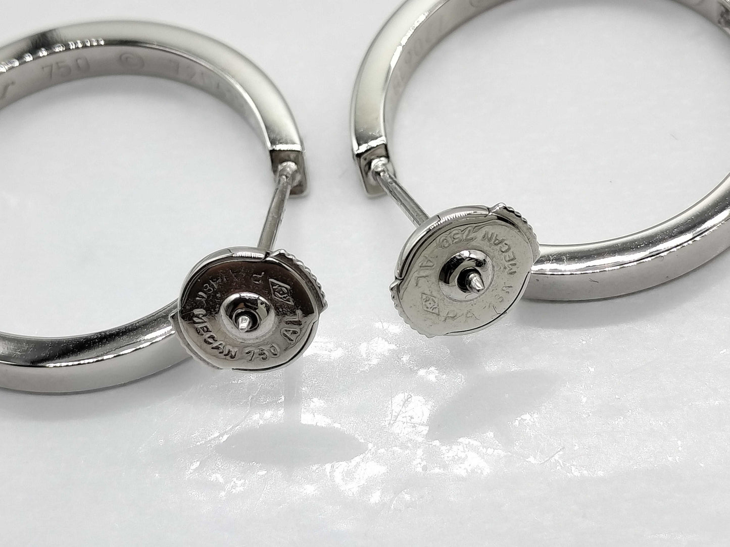 Cartier Hoop Diamond WG 750 9.2g Earrings
