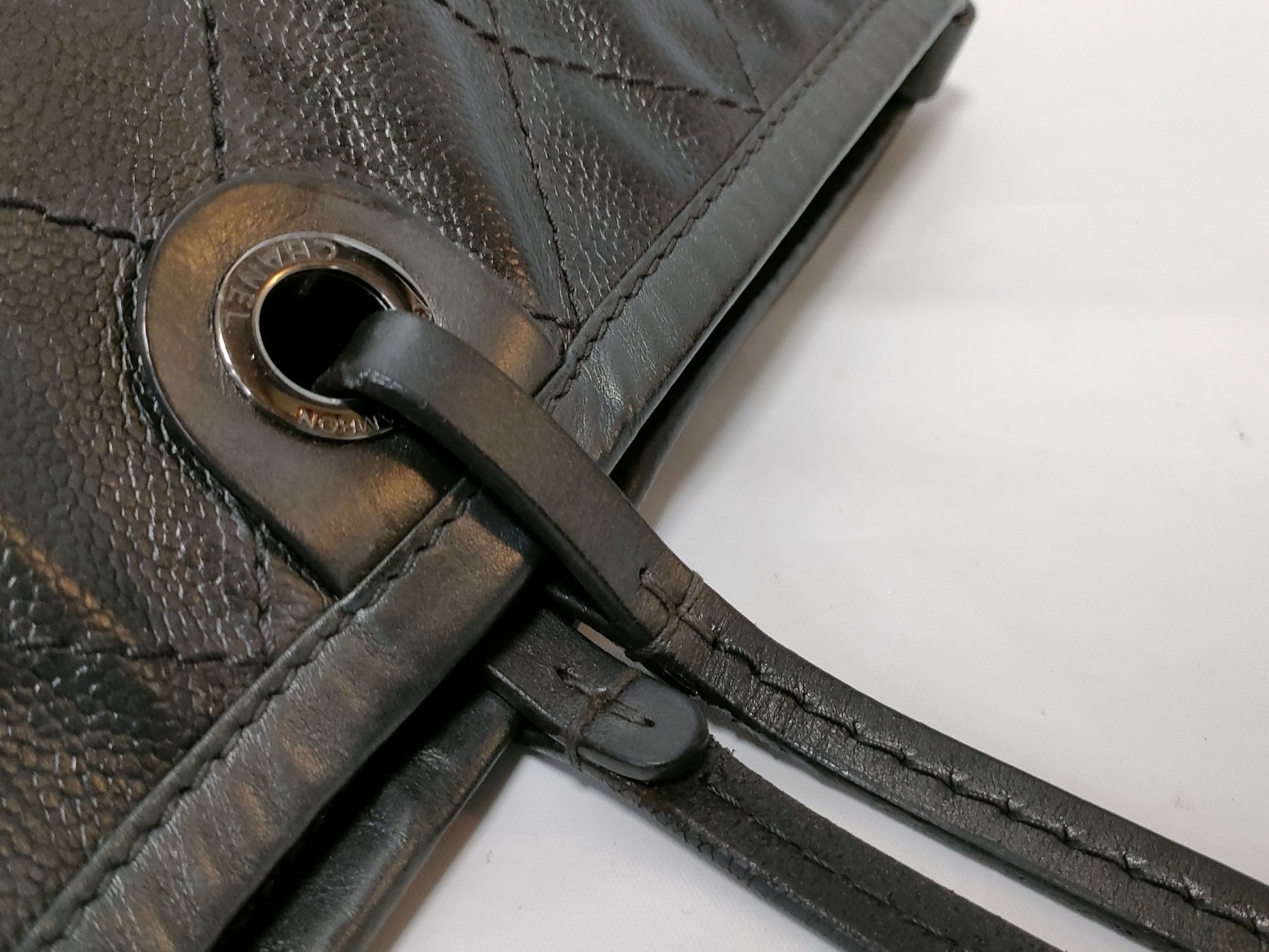 CHANEL Wild Stitch On the Road Tote Bag with Silver Hardware and Pouch