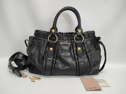 Miu Miu Vitellolux 2WAY ST Damaged Handbag