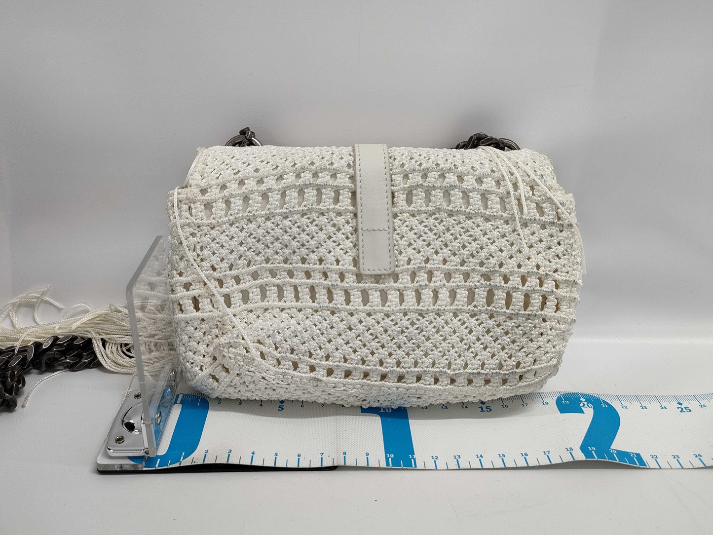 Yves Saint Laurent Python hardware fringe shoulder bag