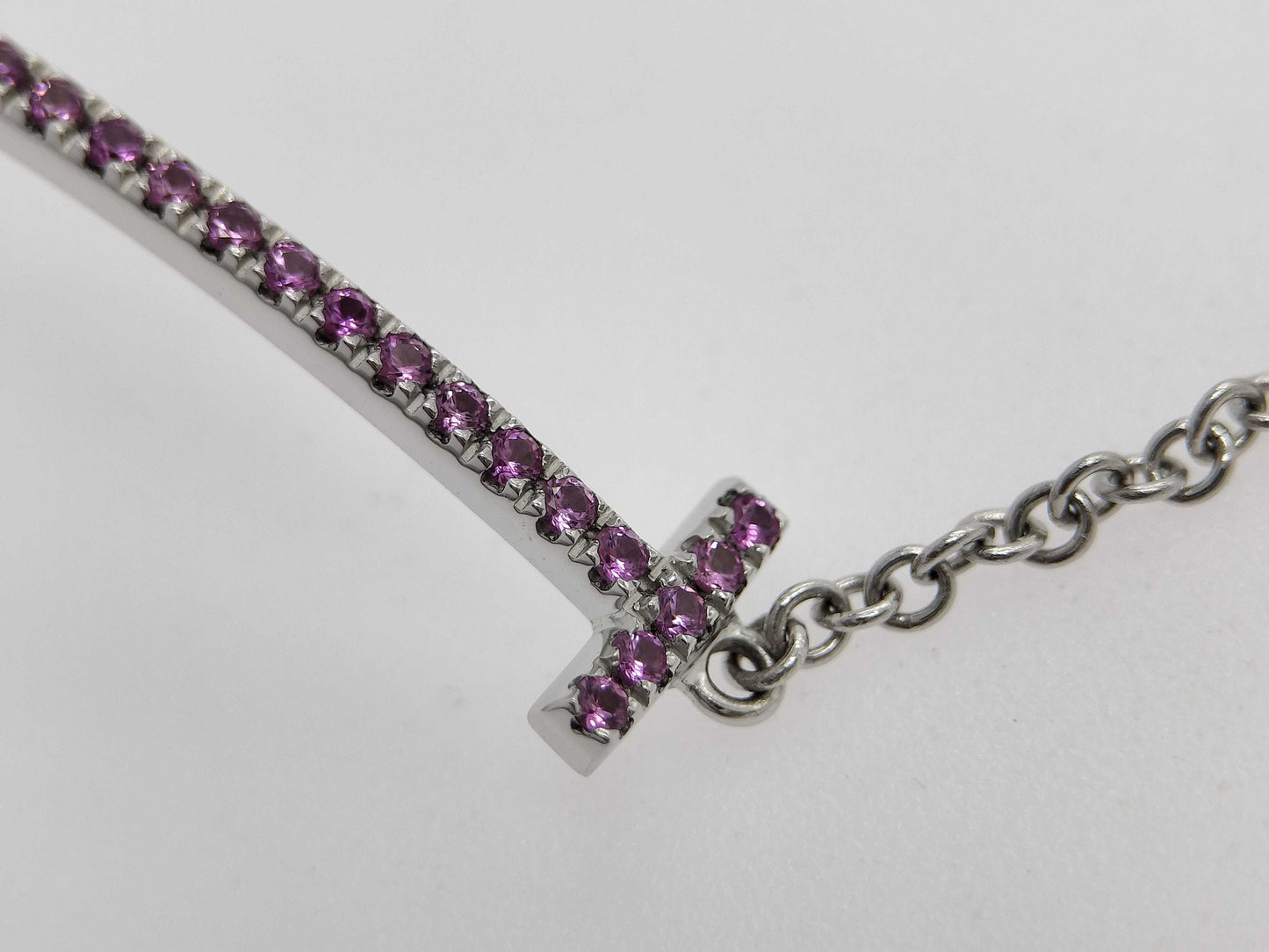 Tiffany & Co. T Smile Small Ruby WG Au750 2.9g Bracelet/Bangle