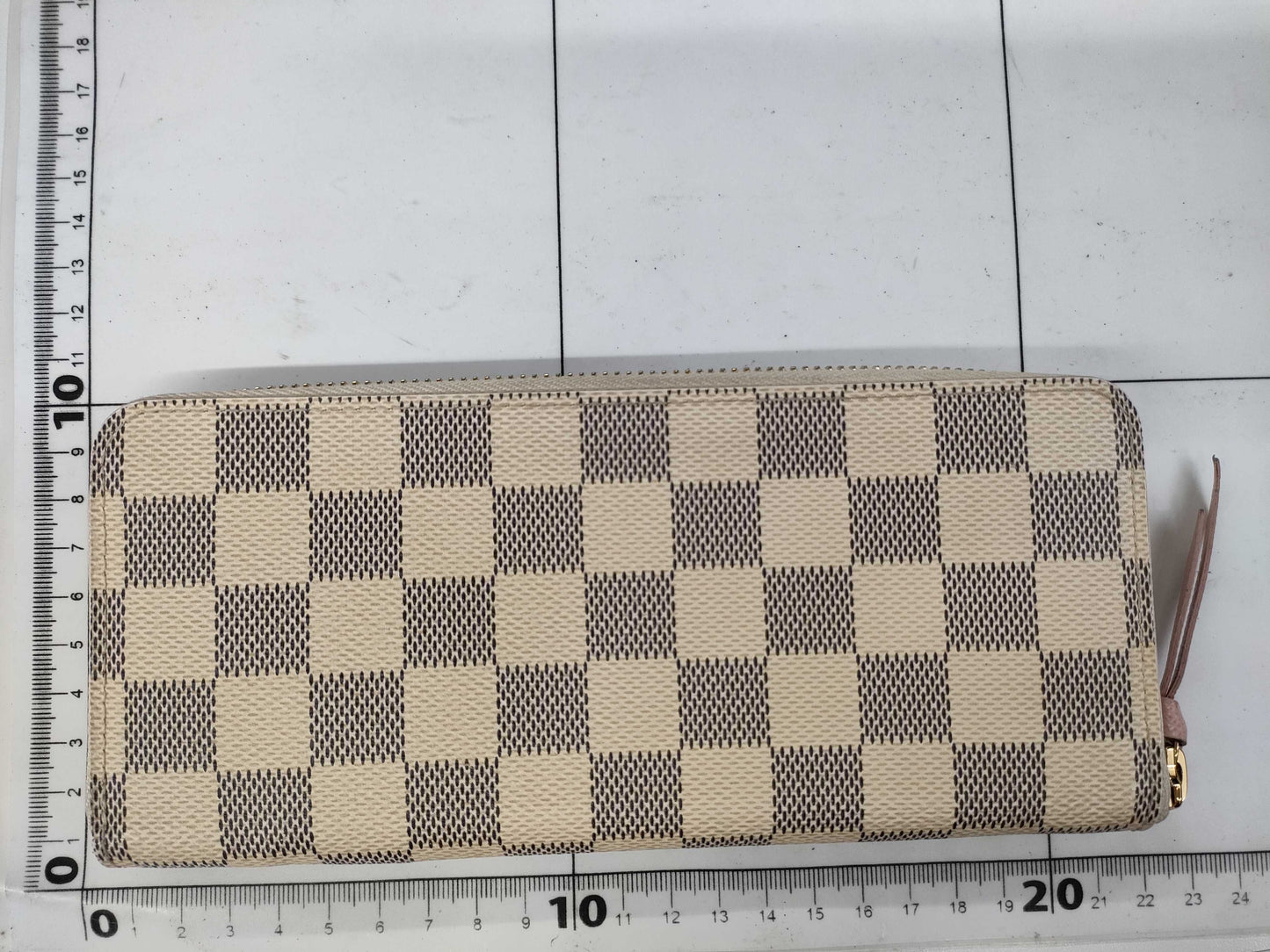 LOUIS VUITTON Damier Azur Portefeuille Clemence Rose Ballerine Wallet