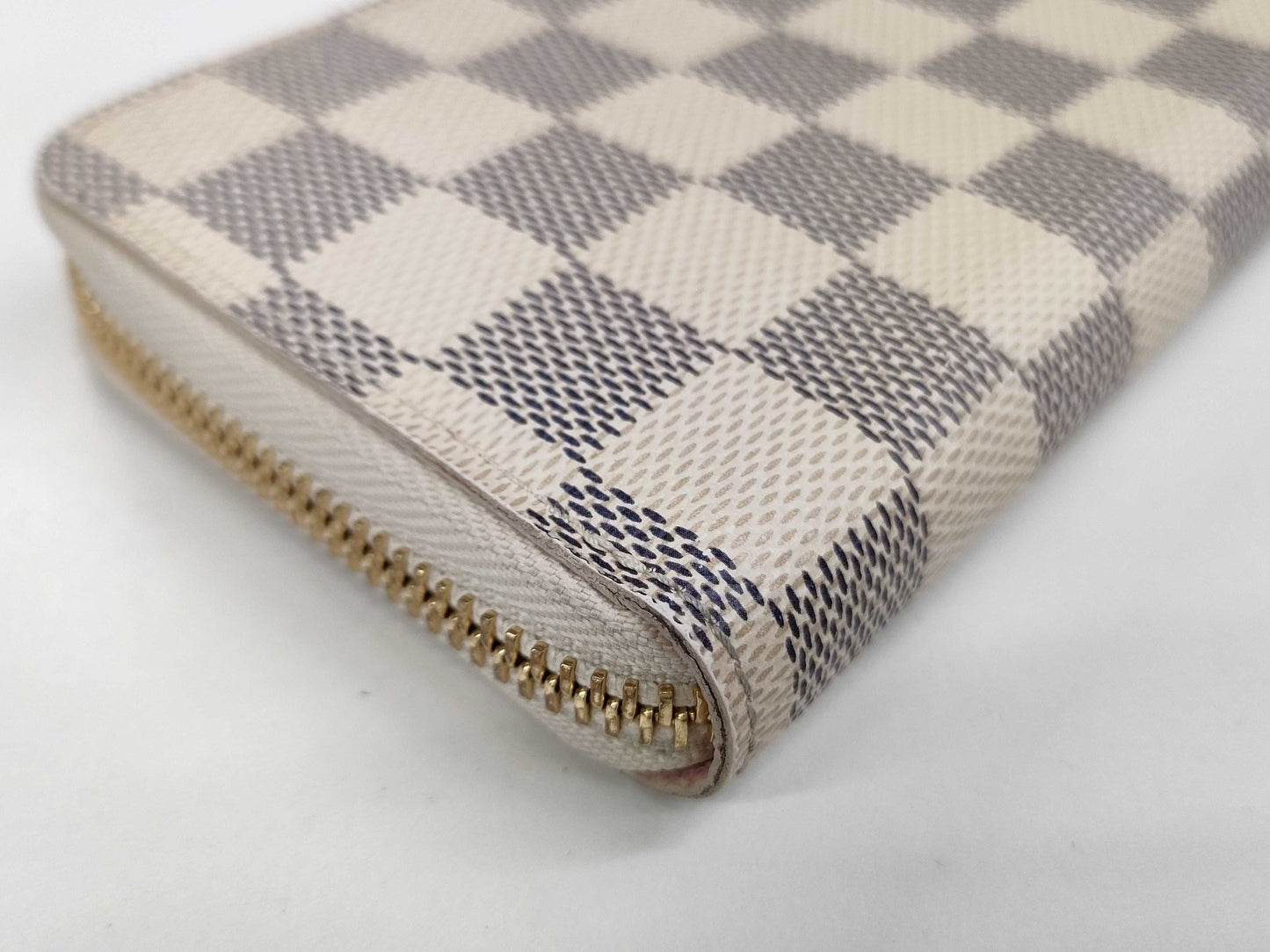 LOUIS VUITTON Damier Azur Portefeuille Clemence Rose Ballerine Wallet