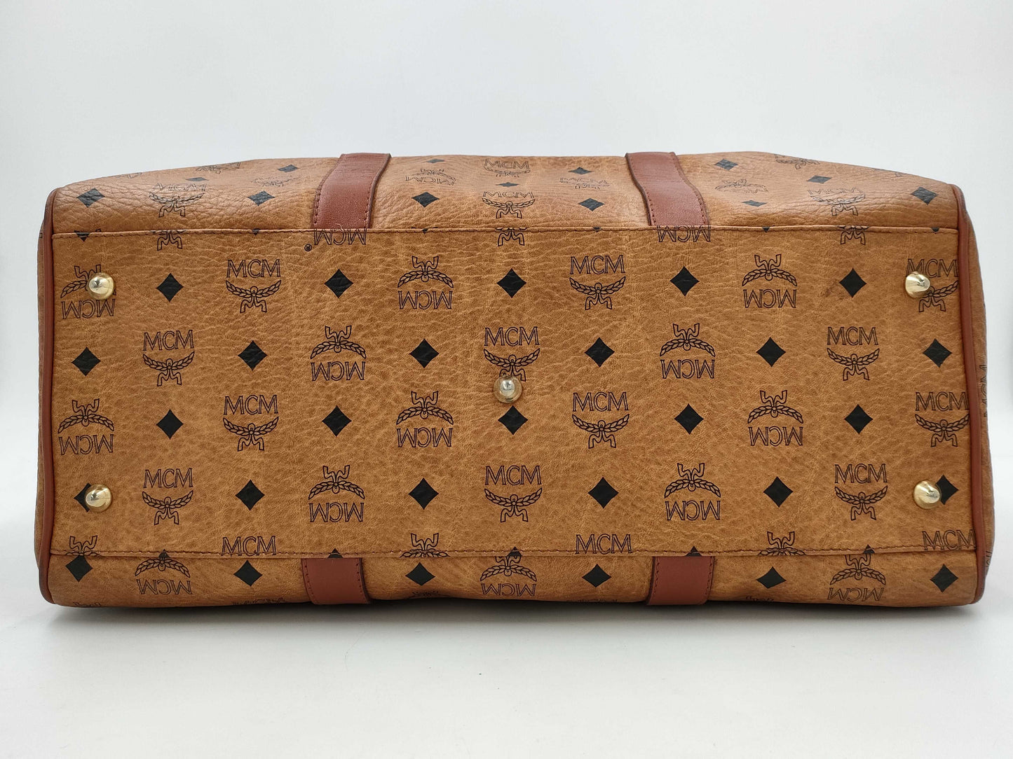 MCM Mini Boston Bag Brown Handbag
