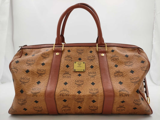 MCM Mini Boston Bag Brown Handbag