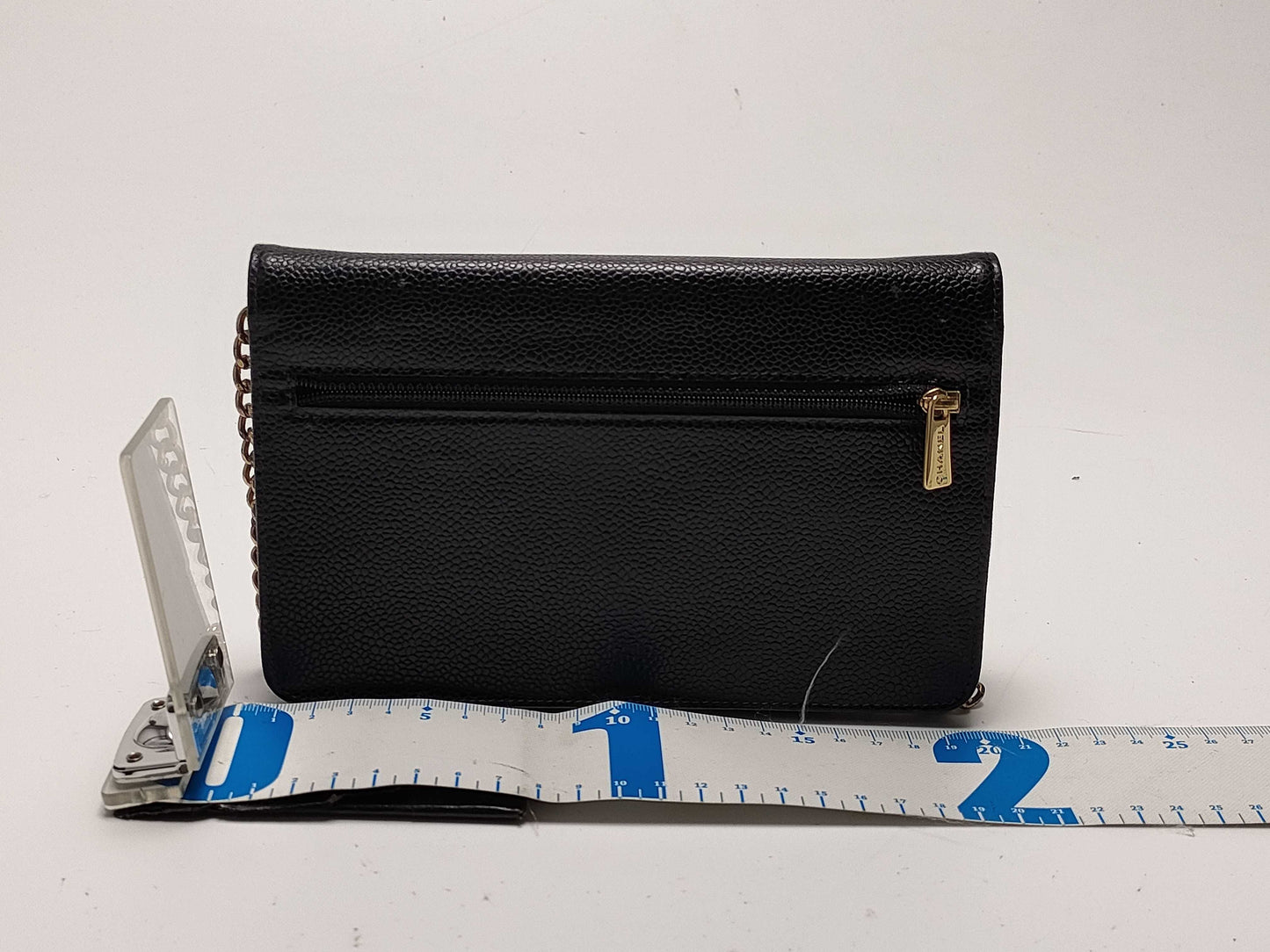 CHANEL Caviar Skin Coco Chain Wallet