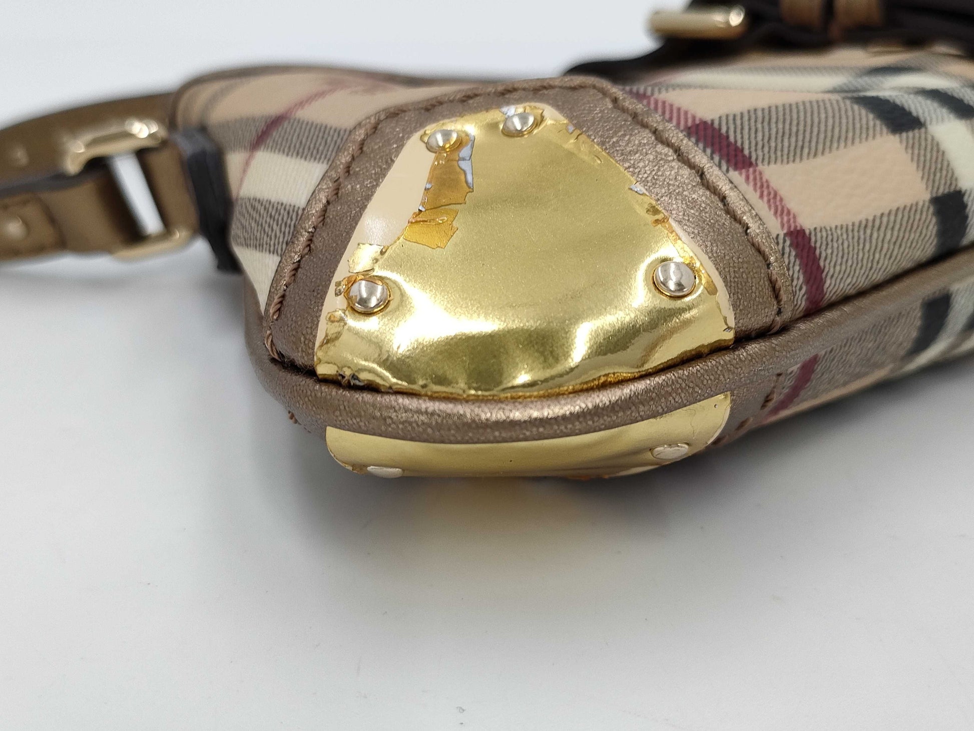 BURBERRY Haymarket Check One-Shoulder Bag Handbag