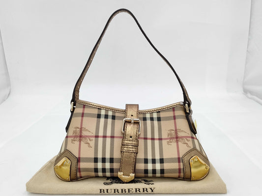 BURBERRY Haymarket Check One-Shoulder Bag Handbag