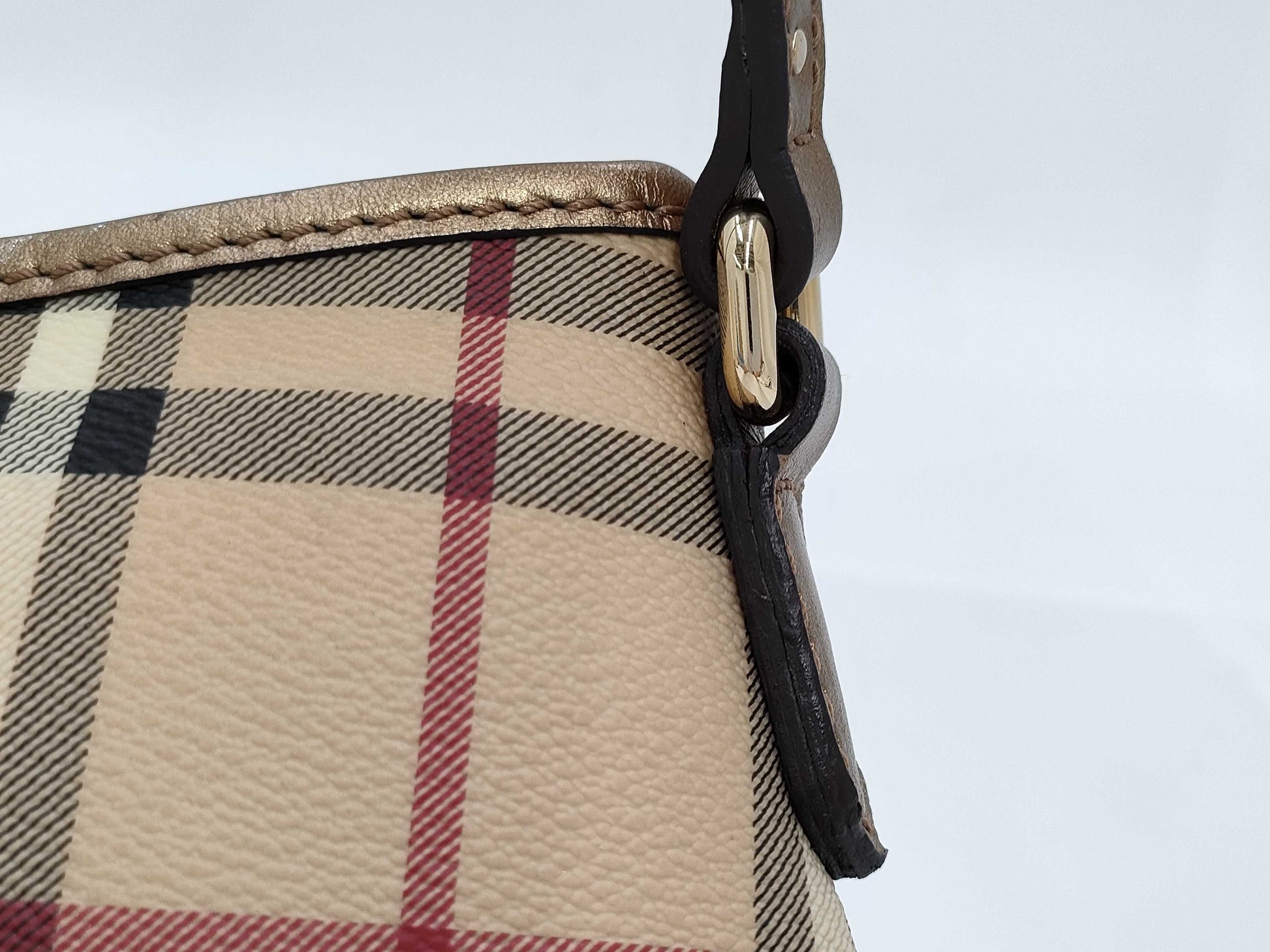 BURBERRY Haymarket Check One-Shoulder Bag Handbag