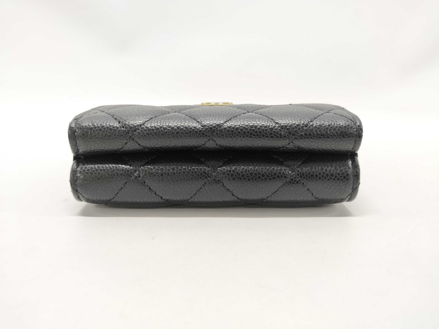 CHANEL Caviar Skin Compact Tri-Fold Wallet, Unused, Stored, with Seal