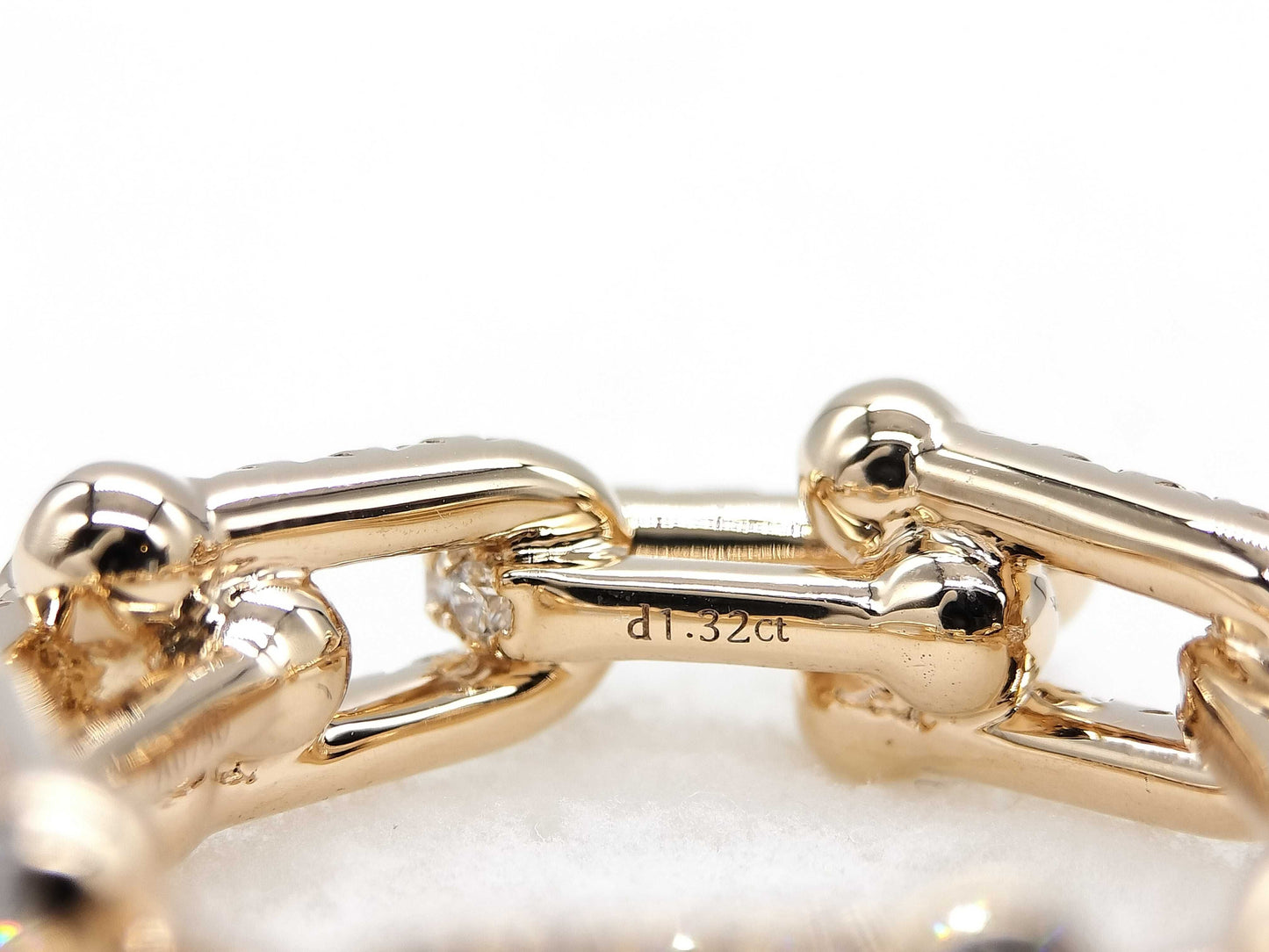 Tiffany&Co. Hardware D1.32ct PG Au750 8.0g Ring