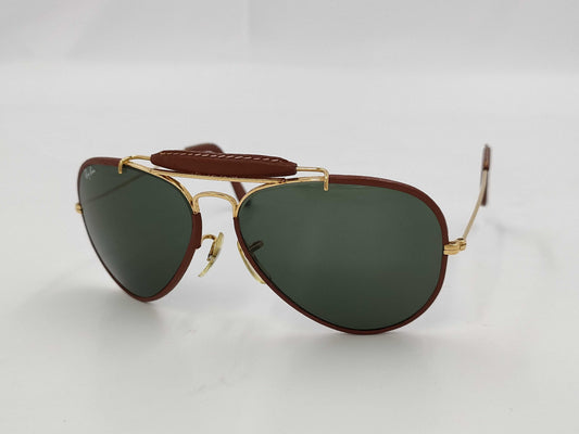 RayBan Leather Teardrop Sunglasses