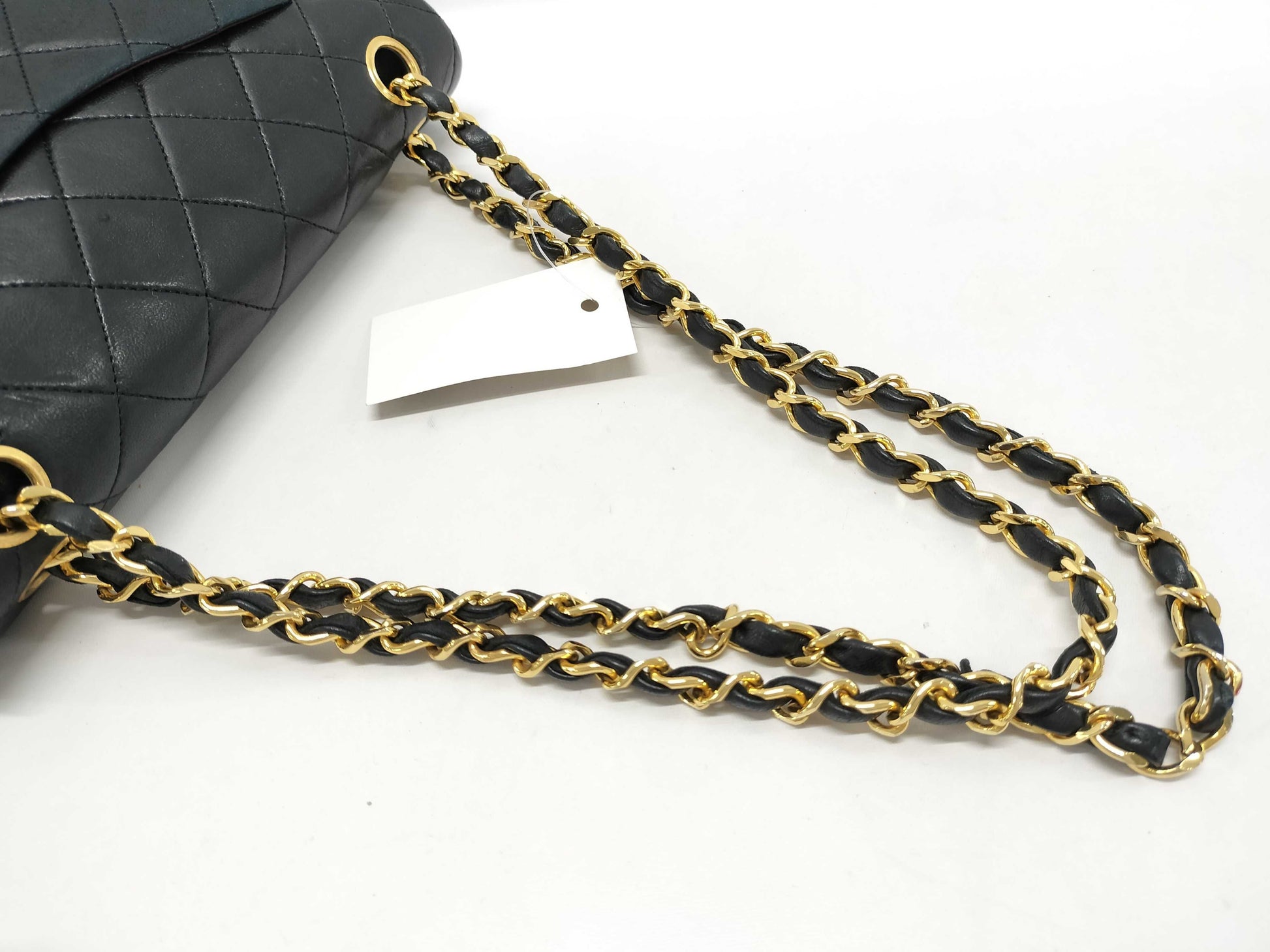 CHANEL Lambskin Double Flap Shoulder Bag