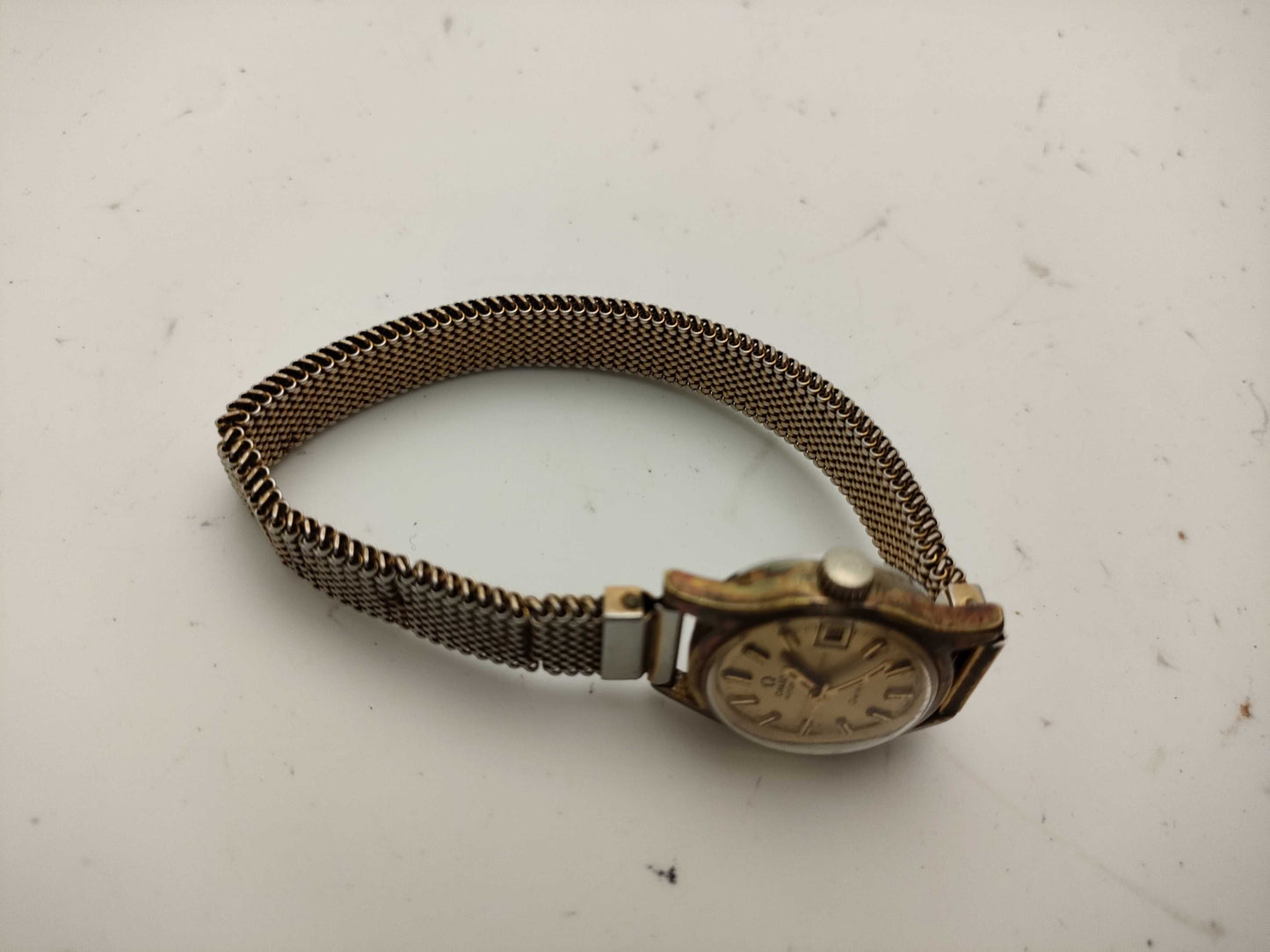 OMEGA Geneva Gold Dial Women's Watch with Non-Original Strap