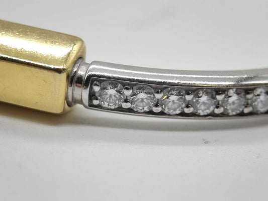 Tiffany & Co. Lock d1.20ct YG/WG Au750 32.9g Bracelet Bangle
