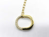 Tiffany&Co. Lock d0.33ct YG Au750 13.5g Necklace